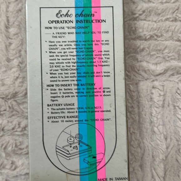 Rare Vintage Echo Chain Whistle Key Finder Key Tracer in original packaging - Picture 6 of 16